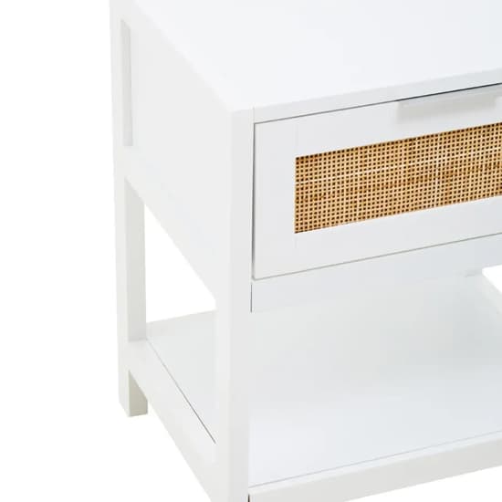 Salta Wooden Side Table With 1 Drawer In White_4