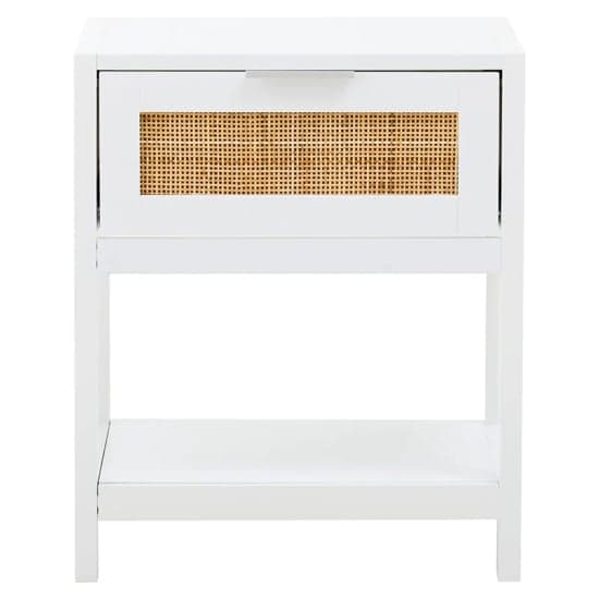 Salta Wooden Side Table With 1 Drawer In White_1