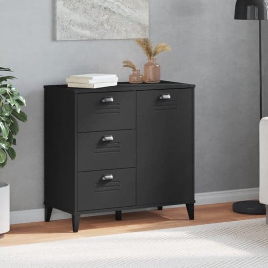 Widnes Wooden Sideboard With 3 Drawers In Black_1