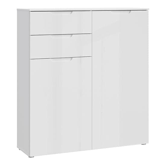 Salter High Gloss Sideboard 2 Doors 2 Drawers In White_2