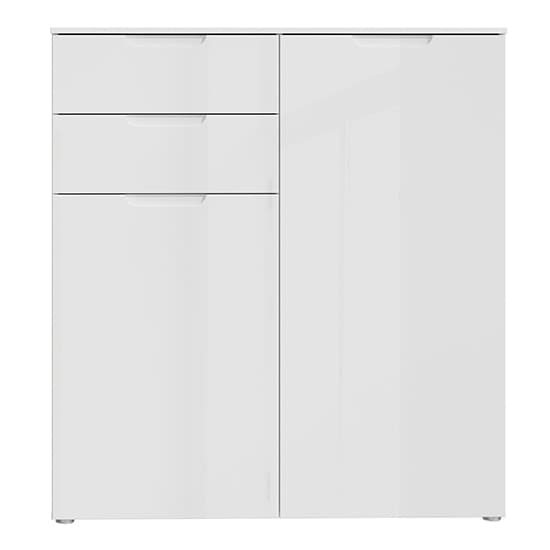 Salter High Gloss Sideboard 2 Doors 2 Drawers In White_3