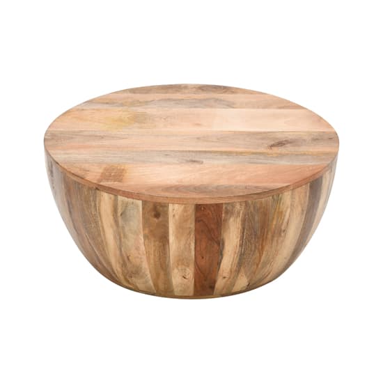 Salter Solid Mangowood Drum Coffee Table In Rough Swan_3