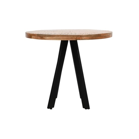 Salter Solid Mangowood Round Dining Table In Rough Sawn_2