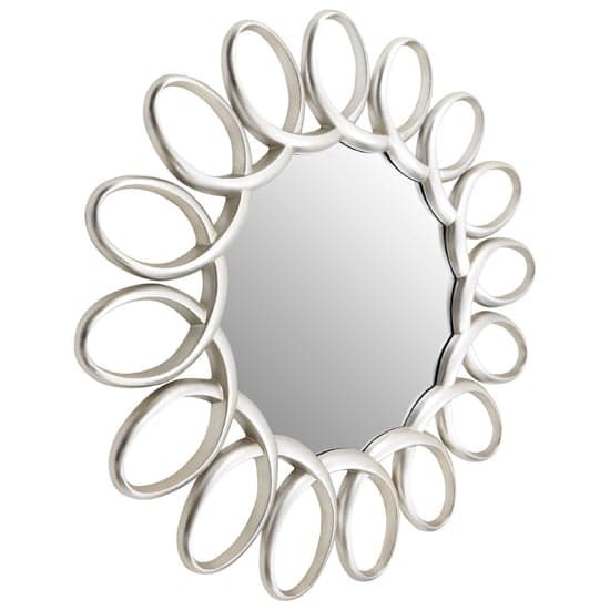 Saltier Round Wall Bedroom Mirror In Silver Pewter Frame_1