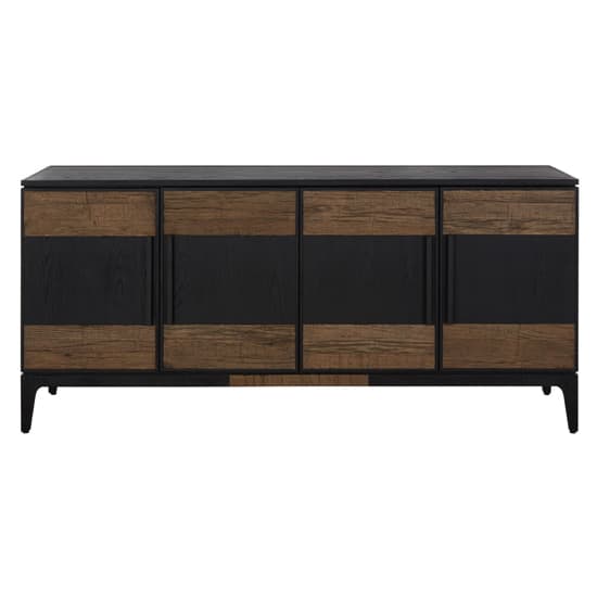 Nushagak Wooden Sideboard With 4 Doors In Brown And Black_3