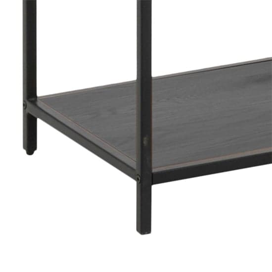 Salvo Wooden Bookcase With 5 Ash Black Shelves_6