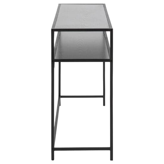 Salvo Wooden Console Table In Ash Black With Undershelf_2