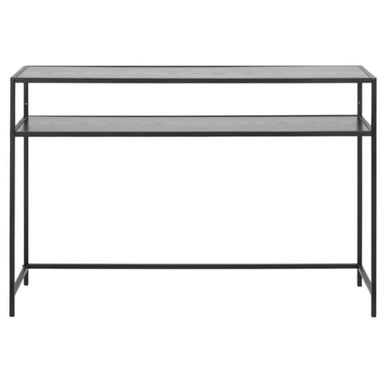 Salvo Wooden Console Table In Ash Black With Undershelf_4