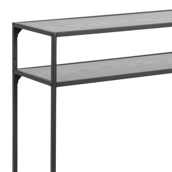 Salvo Wooden Console Table In Ash Black With Undershelf_6