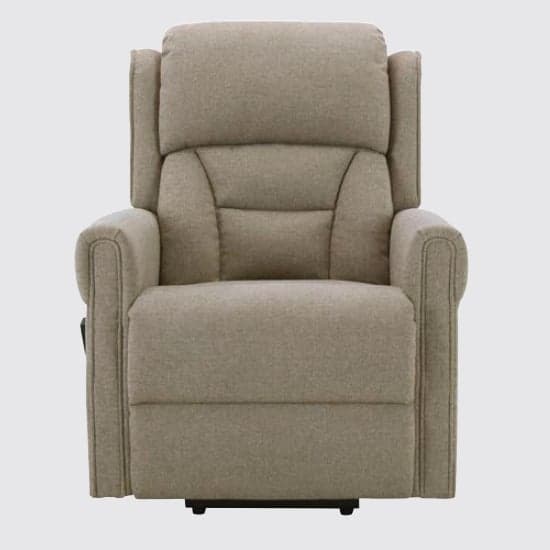 Salvo Electric Fabric Lift And Tilt Recliner Armchair In Taupe_2