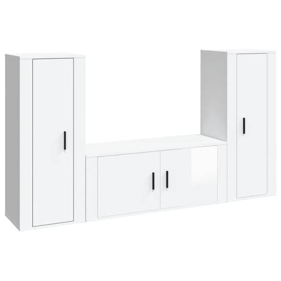 Salvo High Gloss Entertainment Unit Wall Hung In White_2