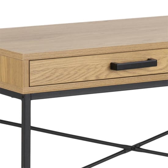 Salvo Wooden Laptop Desk 1 Drawer In Matt Wild Oak_4