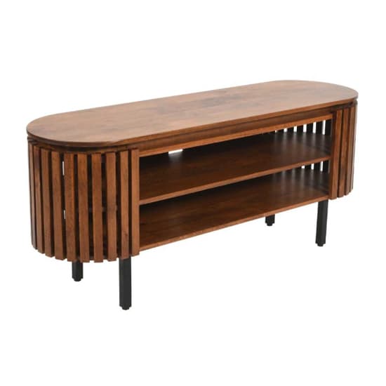 Salvo Mango Wood TV Stand With 2 Shelves In Walnut_3