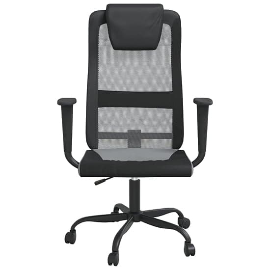 Salvo Mesh Fabric Home And Office Chair In Grey And Black_3