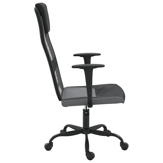 Salvo Mesh Fabric Home And Office Chair In Grey And Black_4