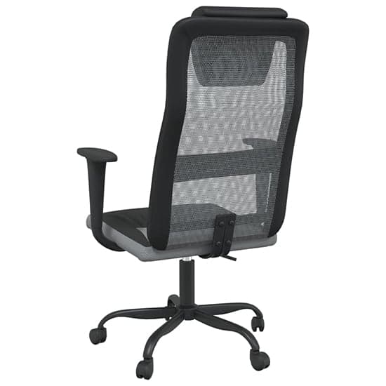 Salvo Mesh Fabric Home And Office Chair In Grey And Black_5