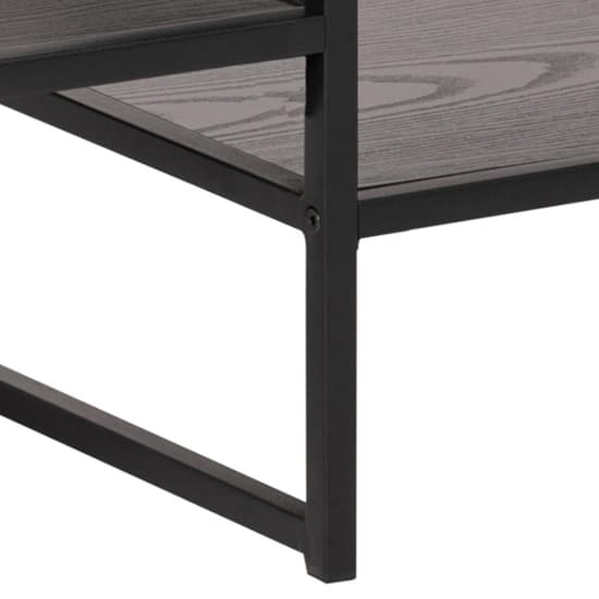 Salvo Wooden TV Stand With 3 Shelves In Ash Black_5