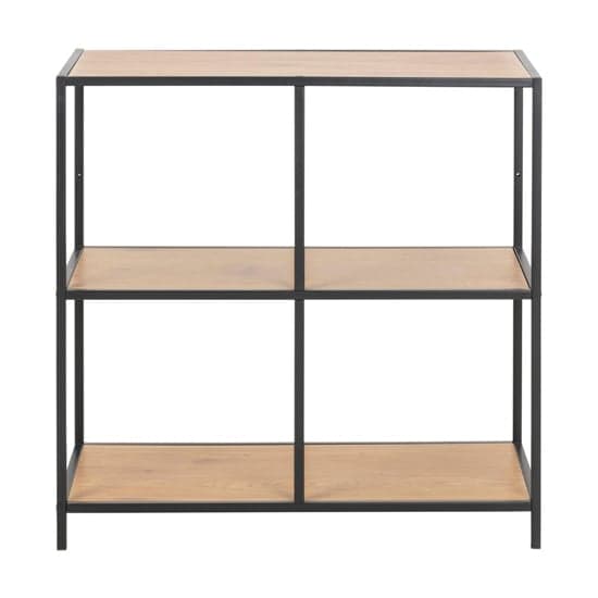 Salvo Wooden Bookcase With 2 Shelves In Matt Wild Oak_3