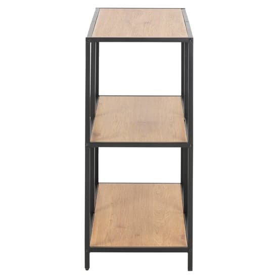 Salvo Wooden Bookcase With 2 Shelves In Matt Wild Oak_4
