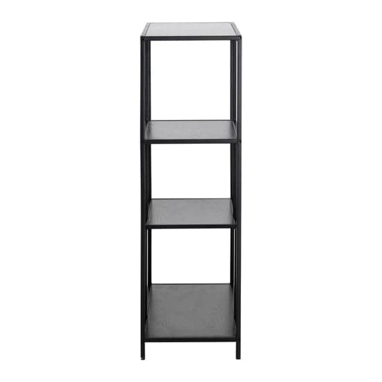 Salvo Wooden Bookcase With 3 Shelves In Ash Black_3