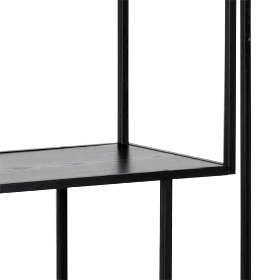 Salvo Wooden Bookcase With 3 Shelves In Ash Black_5