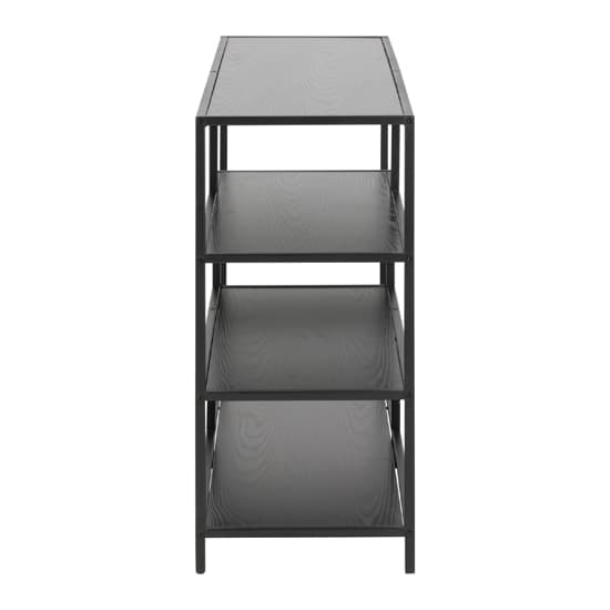 Salvo Wooden Bookcase With 4 Shelves In Ash Black_2