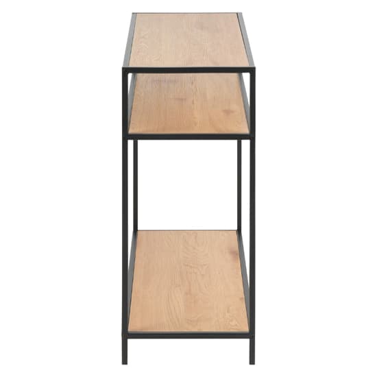 Salvo Wooden Console Table With 2 Shelves In Matt Wild Oak_3
