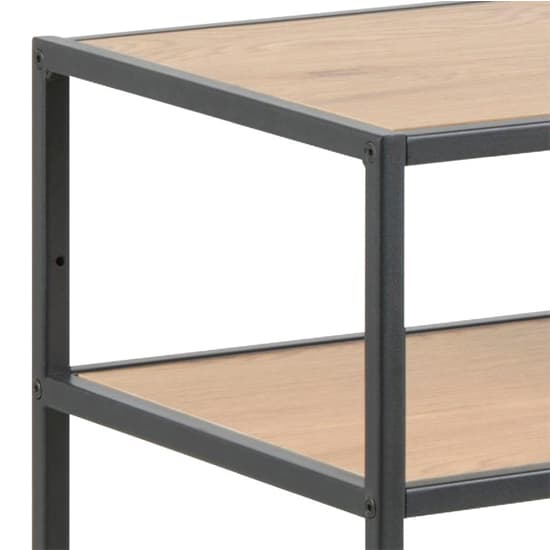Salvo Wooden Console Table With 2 Shelves In Matt Wild Oak_4