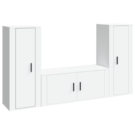 Salvo Wooden Entertainment Unit Wall Hung In White_2
