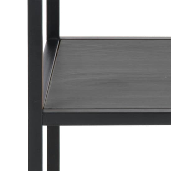 Salvo Wooden Side Table In Ash Black With Undershelf_5