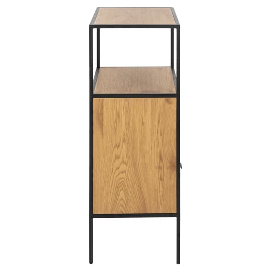 Salvo Wooden Storage Cabinet With 4 Shelves In Matt Wild Oak_4