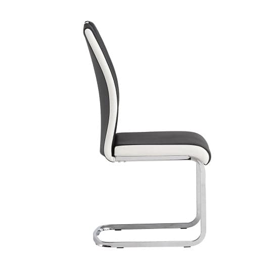 Samson Faux Leather Dining Chair In Black And White_2