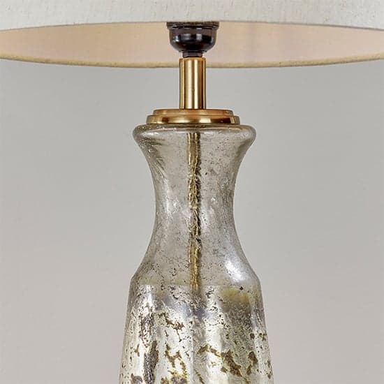 Samuel Vintage White Linen Table Lamp In Volcano Ombre Foil_3