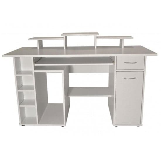 Sawtry Wooden Computer Desk In White_2