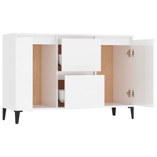 Sanaa High Gloss Sideboard With 2 Doors 2 Drawers In White_3