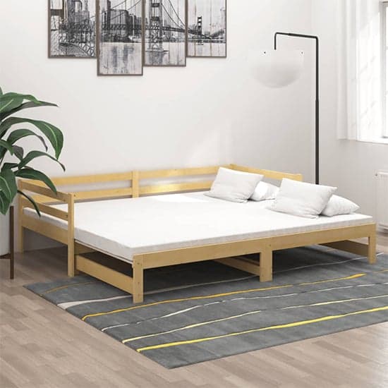 Sanchia Solid Pinewood Pull-Out Single Day Bed In Natural_2