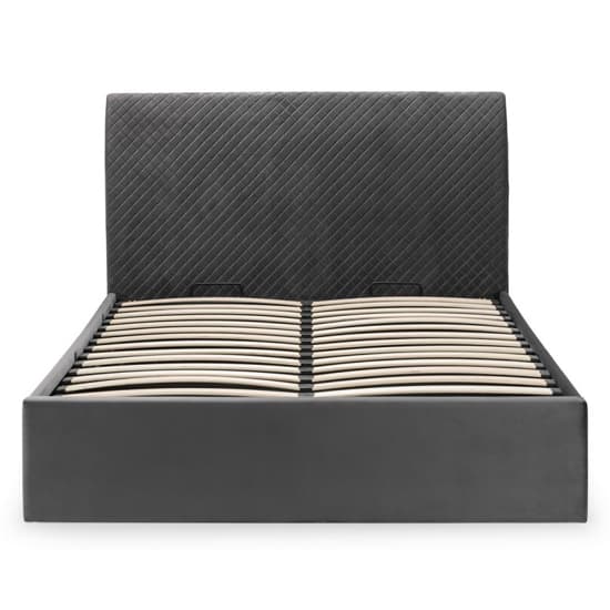 Sabine Quilted Storage Velvet Double Bed In Grey_5