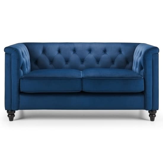 Sadaf Velvet 2 Seater Sofa In Blue_3