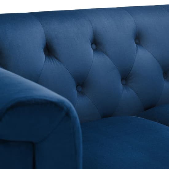 Sadaf Velvet 2 Seater Sofa In Blue_4