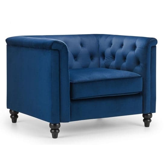 Sadaf Velvet Armchair In Blue_2