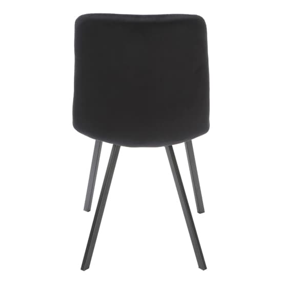 Sandy Squared Black Velvet Dining Chairs In Pair_4