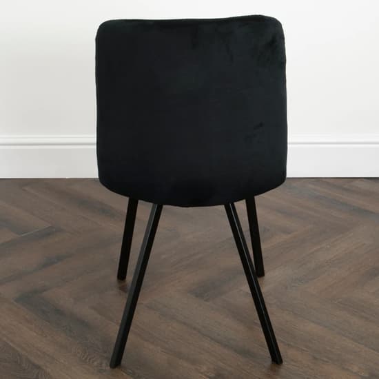 Sandy Squared Black Velvet Dining Chairs In Pair_6