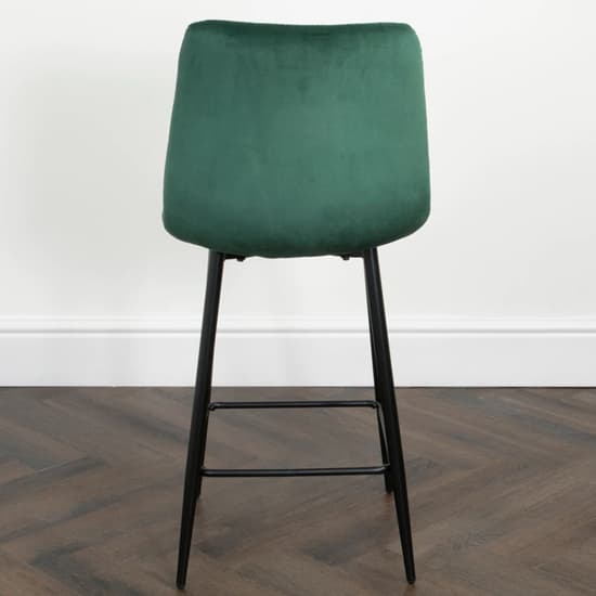 Sandy Squared Green Velvet Bar Chairs In Pair_6