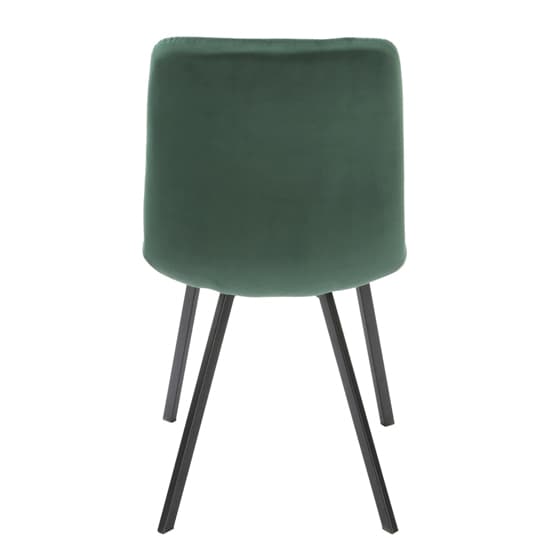 Sandy Squared Green Velvet Dining Chairs In Pair_4