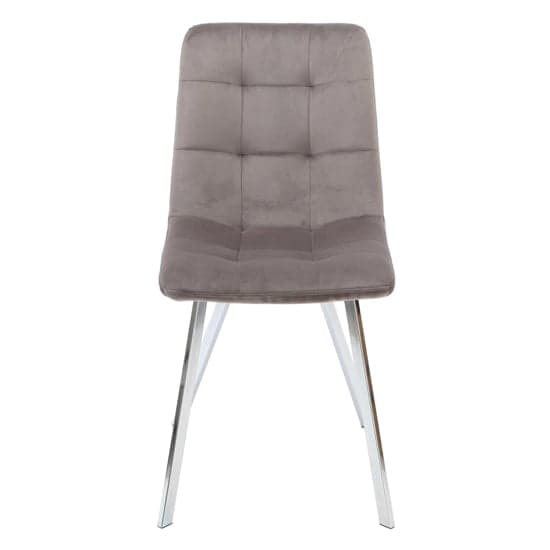 Sandy Squared Grey Velvet Dining Chairs In Pair_2