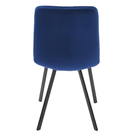 Sandy Squared Navy Blue Velvet Dining Chairs In Pair_4