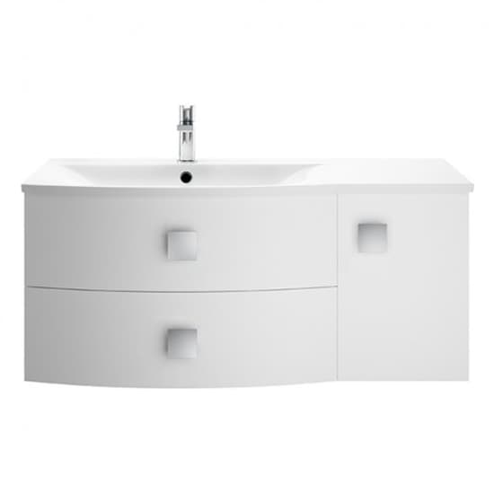 Sane 100cm Left Handed Wall Vanity With Basin In Moon White_1