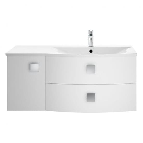 Sane 100cm Right Handed Wall Vanity With Basin In Moon White_1