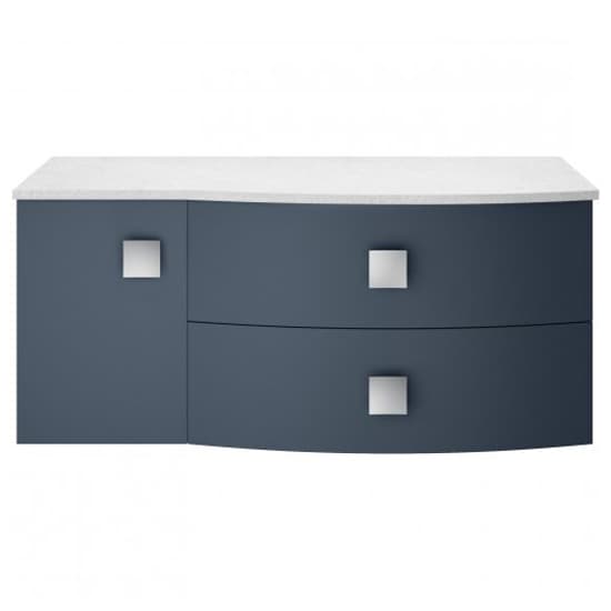 Sane 100cm Right Handed Wall Vanity With White Worktop In Blue_1