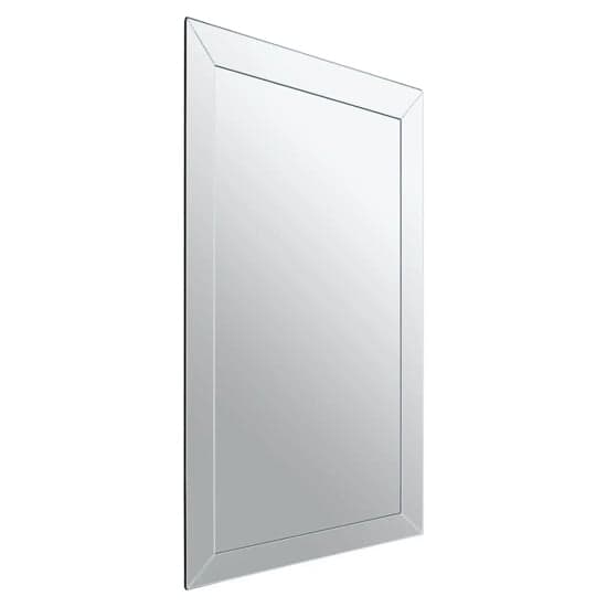 Sanford Large Rectangular Wall Mirror With Bevelled Sides Furniture